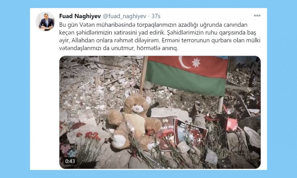 Erməni terroru nəticəsində həlak olan mülki vətəndaşlara həsr olunan video çarx hazırlanıb